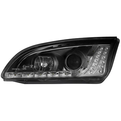 2 X Fari Diurni Ottica Nera Per Ford Focus II DA_ HCP - Immagine 1 di 2