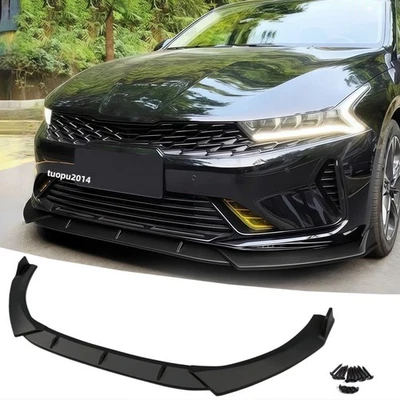 Fit For Kia K5 Base & GT GT-Line Front Bumper Splitter Lip Matte Black 2021-2026 Foto 1 de 4
