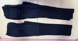Lot Of 2 Girls Size 16 School Uniform Pants Wonder Nation Navy Blue - Picture 1 of 5