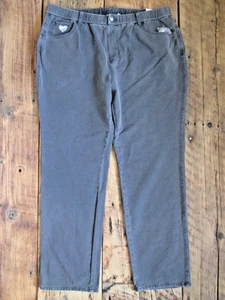 NEW Quacker Factory Dream Jeannes Pants Women's 1X Gray Velvety Cotton Stretch - Picture 1 of 14