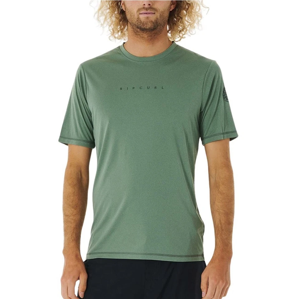 Rip Curl Dawn Patrol Relaxed Short Sleeve UV Tee Green Marle MD - Bild 1 von 1