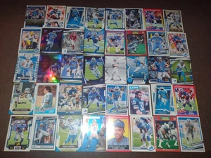 Detroit Lions- 75 football cards- Goff, St. Brown RC, Hutchinson, Sanders ++ - Picture 1 of 2