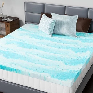 Colchón Toppers Espuma con Memoria Tamaño Doble, 2 Pulgadas de Grueso Cama Topper Almohadilla Enfriamiento G - Imagen 1 de 3