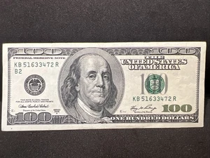 Series 2006 A ~ US One Hundred Dollar Bill $100 ~ New York ~ KB 51633472 R - Picture 1 of 5