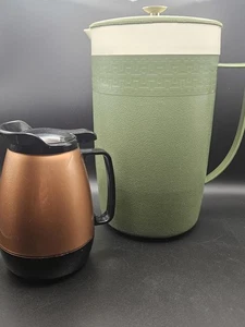 Vintage 70s Insulated Pitcher & Carafe Set | Therm-o-ware & Thermo-Serv - Picture 1 of 9