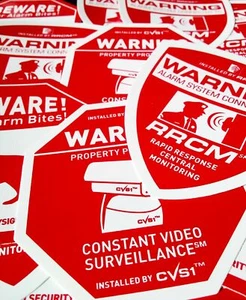 Protect Home Alarm Security Camera Warning Stickers & Dog Decals See Store - Picture 1 of 6