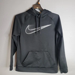 Nike Dri-FIT Therma Hoodie Herren Medium schwarz Pullover Logo vorne sportlich Sweat - Bild 1 von 5