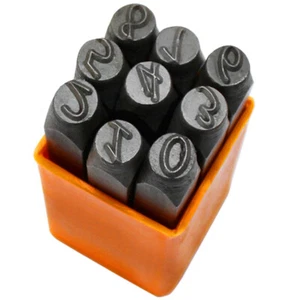 9 piezas 1/4" 6 mm estampilla perforadora de metal NÚMEROS (0-9) marcador lingote perforador de joyería - Imagen 1 de 2
