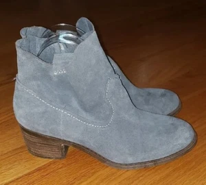 Carlos By Carlos Santana Women Dark Gray Ankle Suede Leather Boots Size 8M - Picture 1 of 8