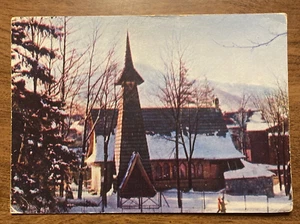 Vintage Tatra Mountains A Church near Antałówka Antalowka Poland Postcard P8i11 - Picture 1 of 10