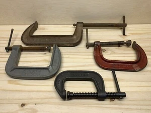 Vintage C Clamps- Wilton, Babco, Chicago, Cincinnati Tool Co. Lot Of 4 - Picture 1 of 10