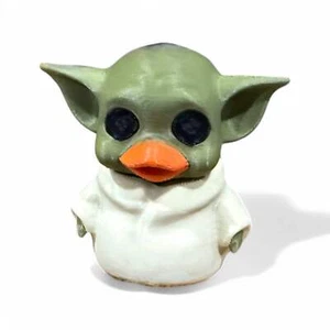 Baby Yoda Duck - Lindo espacio de ciencia ficción coleccionable - Imagen 1 de 8