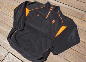 New York Mets  Black and Orange  Adult 2XL Fleece Zippered Pullover - Picture 1 of 1