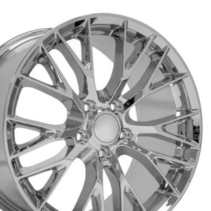 19x10 Wheel Fits Corvette C7 Z06 Style Chrome 5734 Rim REAR W1X - Picture 1 of 5