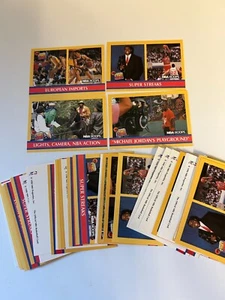 1990-91 NBA Hoops Inside Stuff Subconjunto con Jordan - (10) juegos = 40 cartas - Imagen 1 de 1