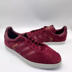 More details for adidas gazelle red burgundy trainers uk size 11 mens shoes sneakers suede vgc