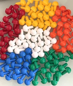 Mastermind Replacement Code Pegs Complete Set 108 - 18 Each of 6 Colors ROYGBW - Picture 1 of 3