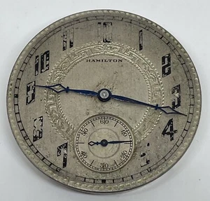 HAMILTON 974 POCKET WATCH MOVEMENT /Lancaster PA 17 Jewels 1926 16s Runs - Picture 1 of 18