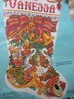 1991 The Sounds Of Christmas Stocking Counted Cross Stitch Kit - Bucilla #82916