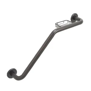 Bathroom Grab Bar & Soap Dish | 304 Stainless | 24" x 16" - Picture 1 of 62