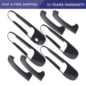 For 2009 - 2018 Dodge Ram 1500 2500 3500HD Gloss Black Door Handle Cover Covers - Picture 1 of 7