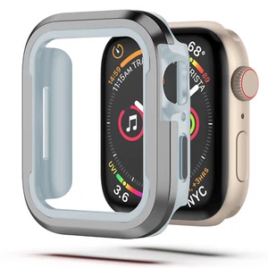 For Apple Watch Series 10/9/8/7/6/5/4/Ultra Metal + Silicone Rugged Bumper Case - Picture 1 of 81