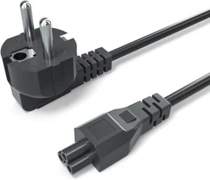 Portátil Cable de alimentación 3 pines Mickey Mouse 220 V Cable de alimentación Schuko en NEGRO - Imagen 1 de 3