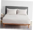 100% French Linen Fitted Sheet Mattress Cover (1 Piece) With 16 Inch Deep