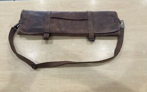 Hide and Drink 8 Pocket Brown Leather Chef's Bag Knife Roll Free Shipping