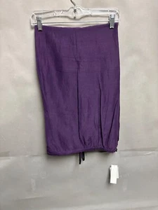 NWT Eileen Fisher Women's Purple High Waisted Linen Blend Straight Leg Pants - Picture 1 of 3