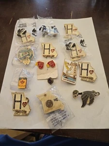 Vintage Lions Club Ohio Enamel Pin Lot Of 15 SOME STILL SEALED - Picture 1 of 7