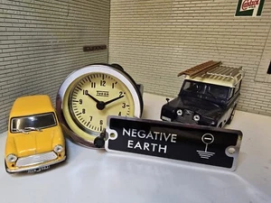 Tudor Dash Panel 12v 2" Analogue Time Clock Magnolia Land Rover Classic Car 52mm - Picture 1 of 8