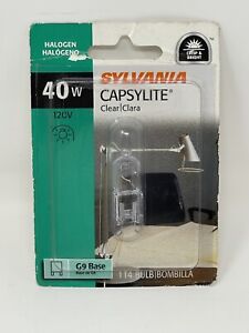 40 WATT Sylvania Capsylite Halogen Lamp T12 40-Watt 120-Volts G9 Bipin Clear