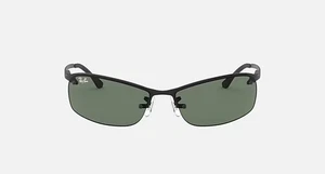 Ray-Ban Top Bar Black Sunglasses RB3183 006/71 63-15 Rectangle Ray Ban NEW - Picture 1 of 6