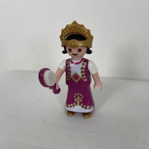 Playmobil Princesa Cabello Oscuro Niña Corona Rosa - Imagen 1 de 4