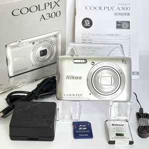 Nikon Coolpix A300 Compact Camera 20MP Wi-Fi 8x Zoom Silver +2GB SD Used - Picture 1 of 20