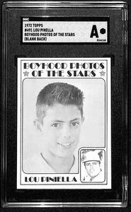 1972 Topps #491 Lou Pinella Blank Back Proof SGC Authentic A 8036 - Picture 1 of 4