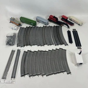 Train HO Scale Lot Track And Cars 39 Pieces - Picture 1 of 15