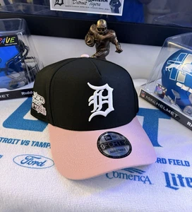 Detroit Tigers New Era 9FORTY A-Frame Snapback Black & Pink - Picture 1 of 2