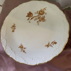 Limoges Porzellan Gold Vergoldet Gold Rosen Teller 9,5" Durchmesser - Bild 1 von 6