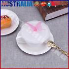 AU Cartoon Transparent Butterfly Silicone Anti Dust Cup Cover Mug Lid(Pink)