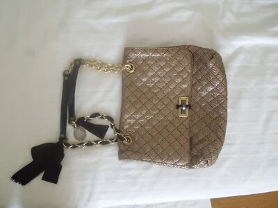 Bolso Lanvin Happy de cuero acolchado dorado metálico con tono dorado duro Foto 1 de 4