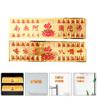 4 Pcs Six-character Stickers Chinese Style Gold Leaf