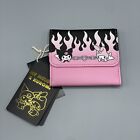 Loungefly My Melody & Kuromi Mini Flap Wallet Flame Heart Sanrio New