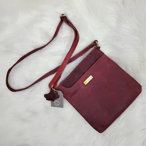 Womens Genuine Leather Crossbody Handbag Shoulder Bag Zipper Closure H9½xL9¼xW9½ - Picture 1 of 11