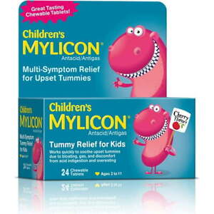 New Children's Mylicon Tummy Relief for Kids Cherry Flavor (24ct)