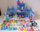 Polly Pocket Disney Princess Castle Furniture Dolls Clothes HugeToy Lot