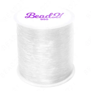 Filo perline elastiche 100 metri perline perline perline filo perline gioielli 1 mm 0,7 mm 100 m - Foto 1 di 1