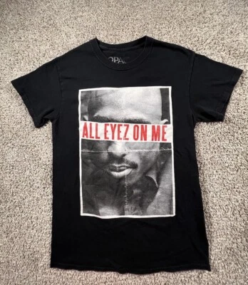 Retro Tupac 2Pac Rap Rapper Music All Eyes On My Black Small T-shirt - Image 1 of 4