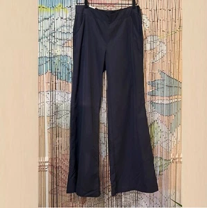 Old Navy Tencel Side Zip Wide Leg Trouser w/Pockets, Navy, Regular 10 - Picture 1 of 13